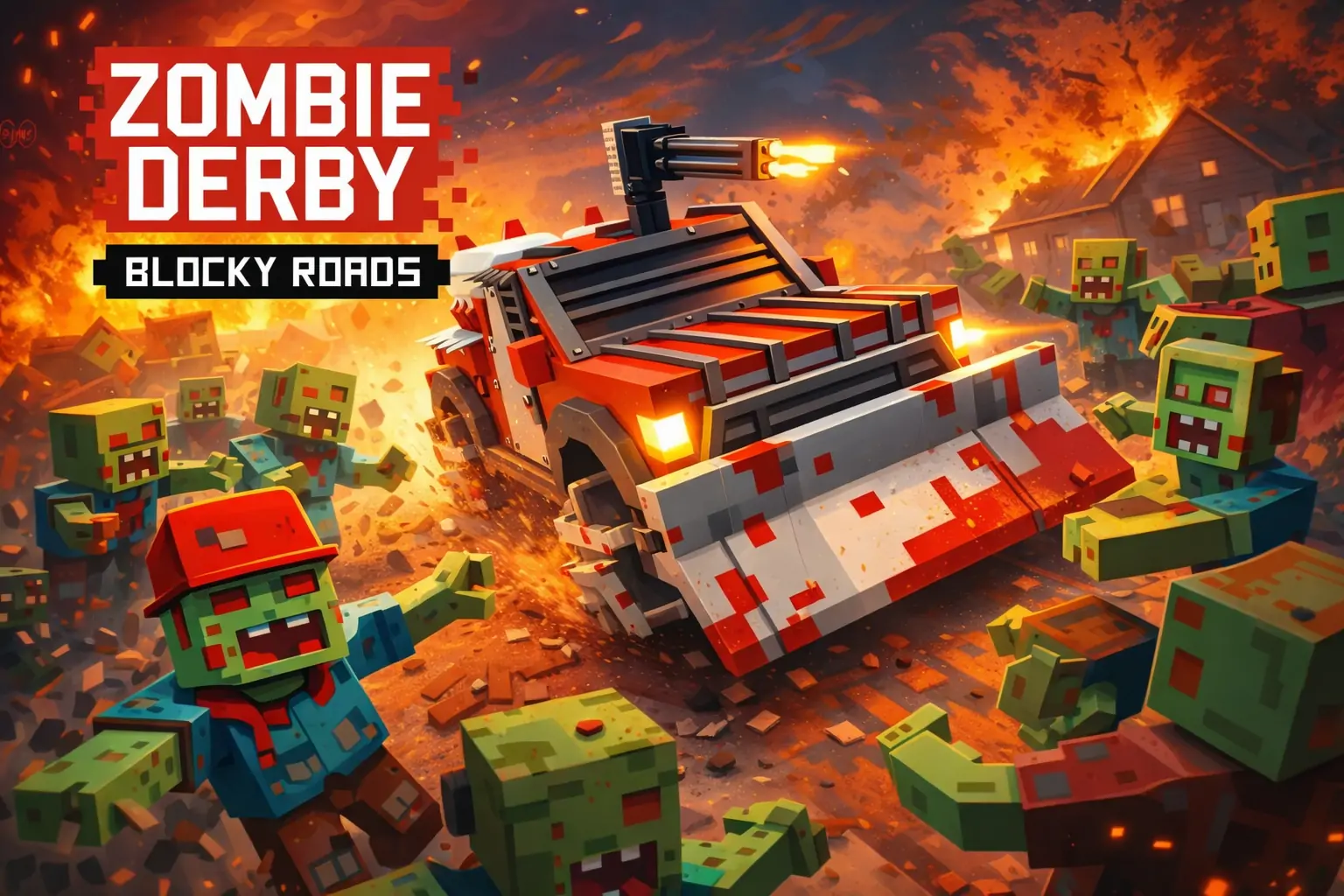Zombie Derby: Blocky Roads thumbnail