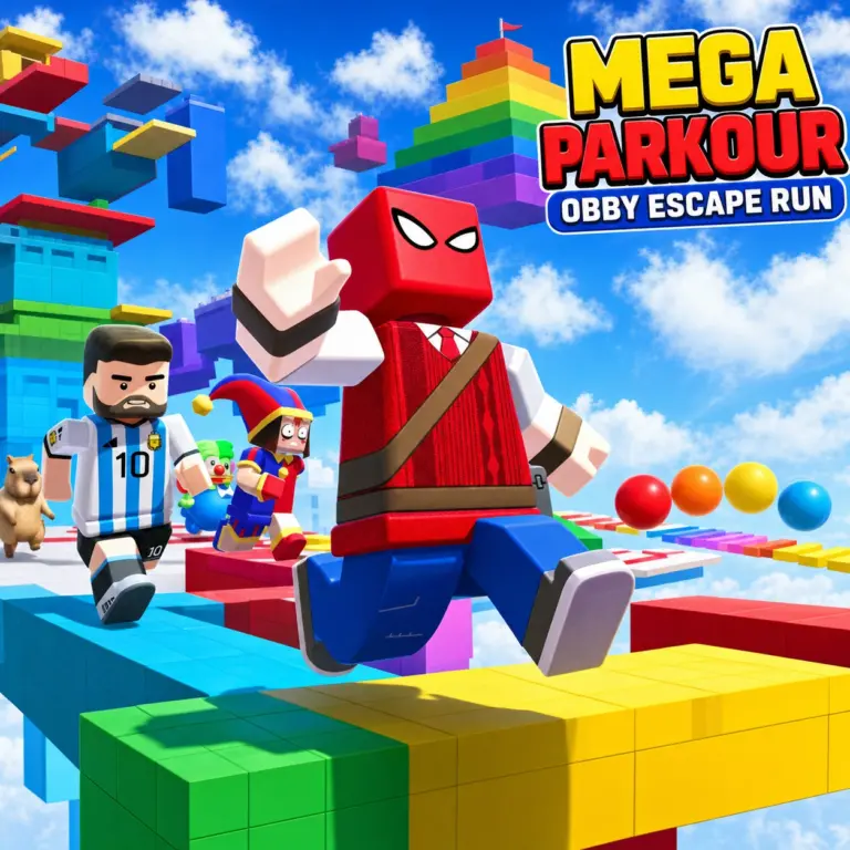 Mega Parkour: Obby Escape Run free online game thumbnail